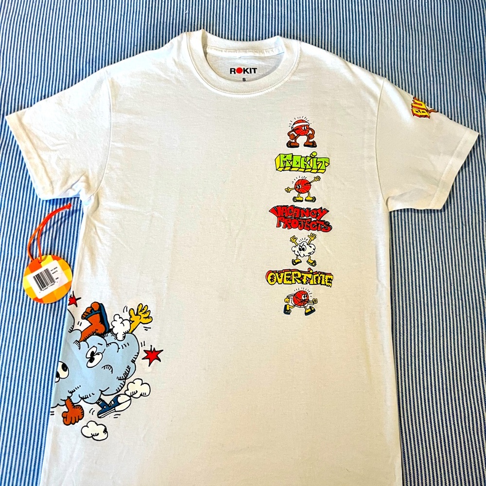 Rokit x Overtime Buhay tee featuring custom screen print details.